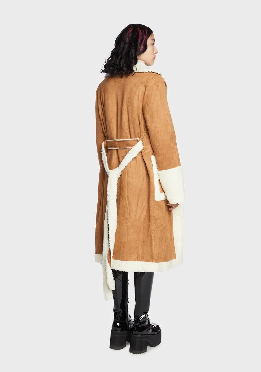 Warm Faux Shearling Winter Coat