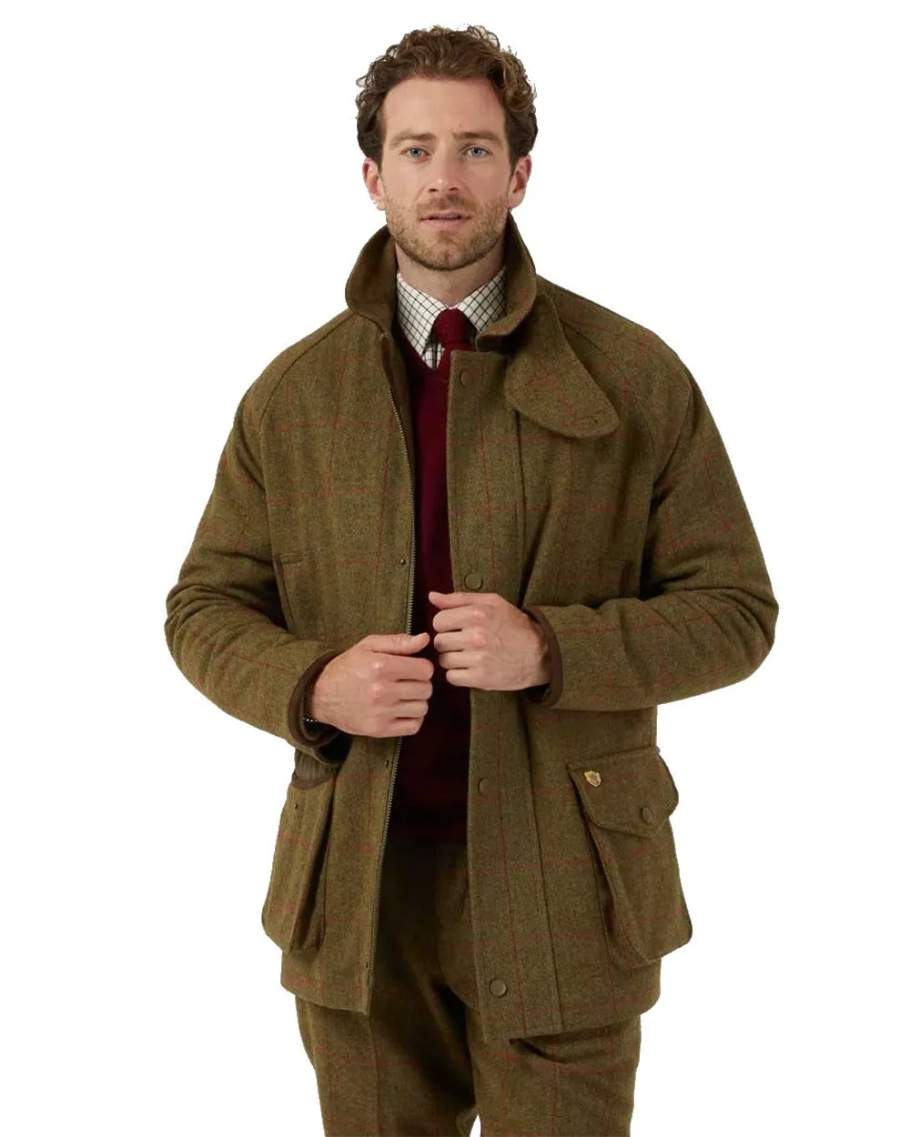 Waterproof Tweed Coat by Alan Paine Combrook