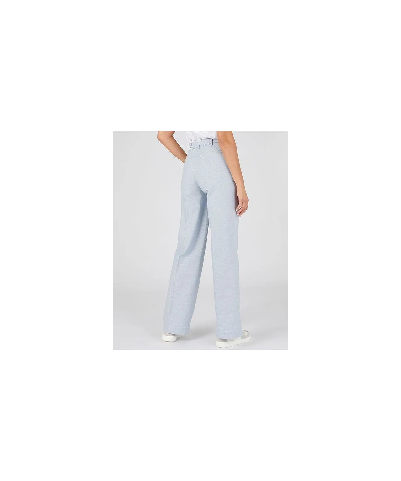 Wide Leg Stretch Cotton Pants