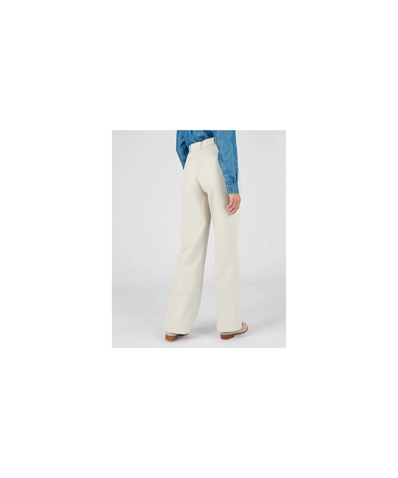 Wide Leg Stretch Cotton Pants