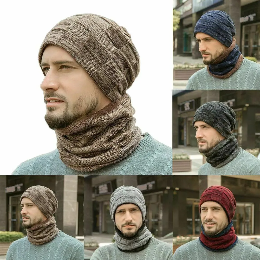 Cozy Knit Beanie Hat and Scarf Set for Winter