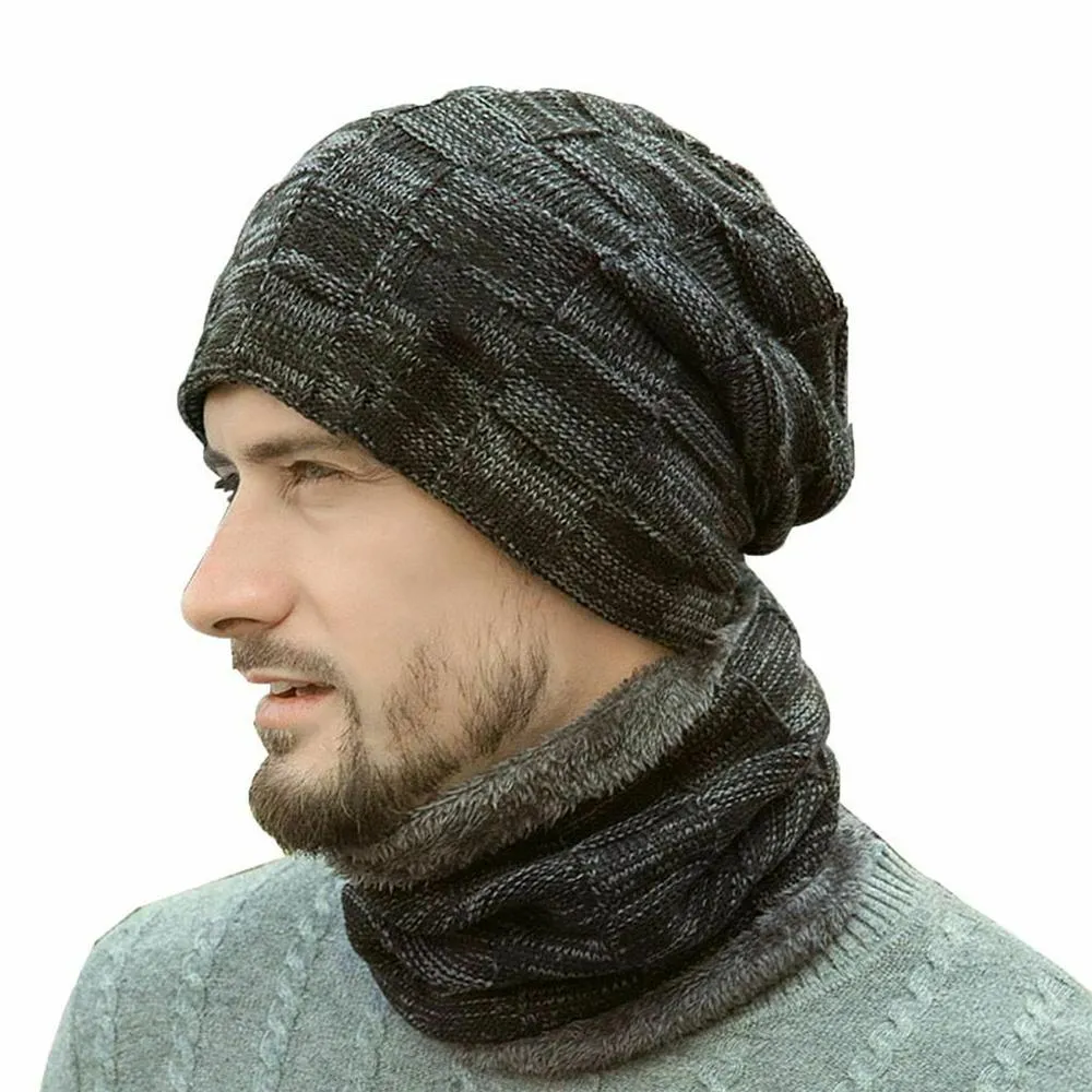 Cozy Knit Beanie Hat and Scarf Set for Winter