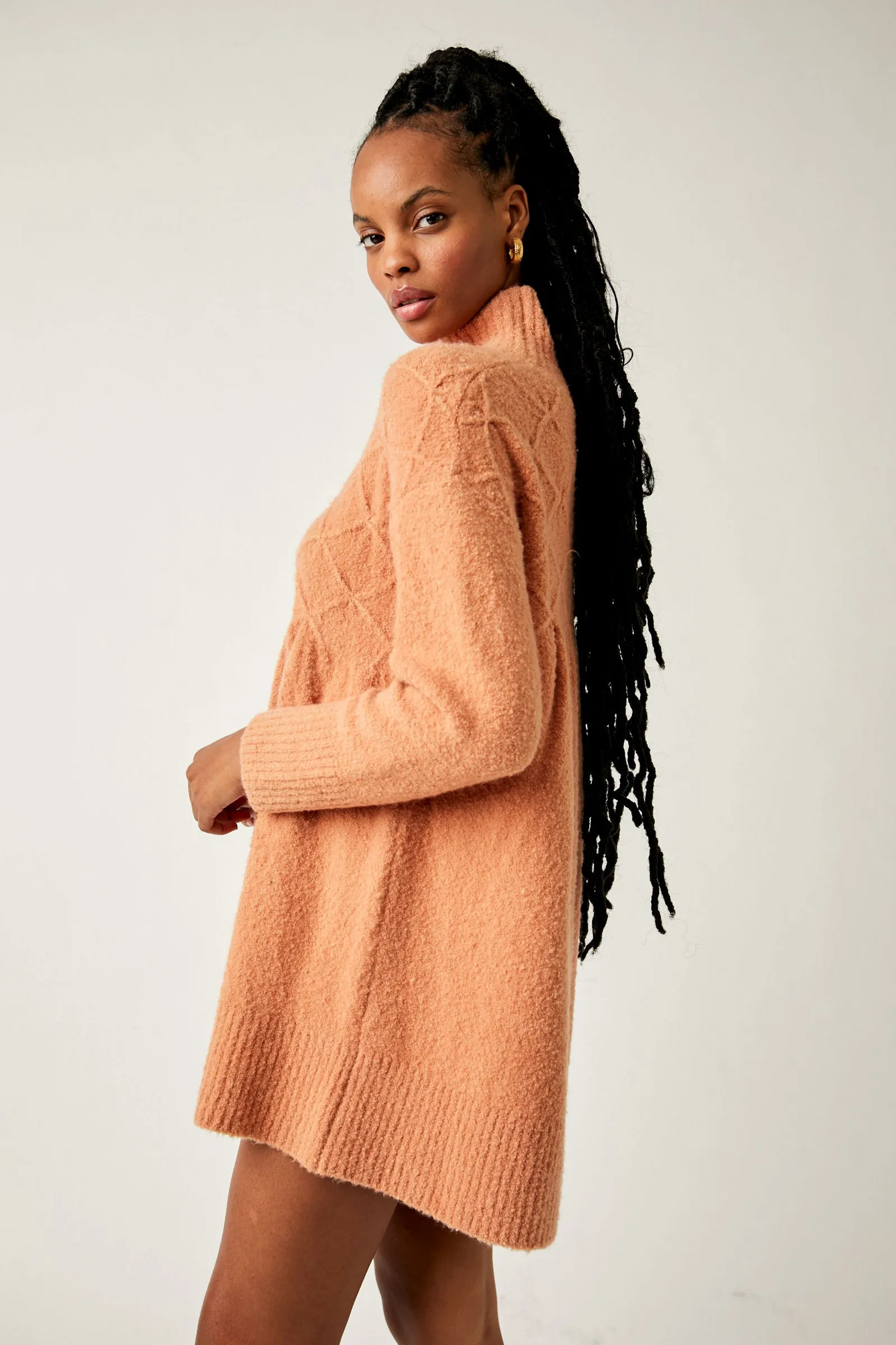 Wool Blend Tunic Sweater Dress