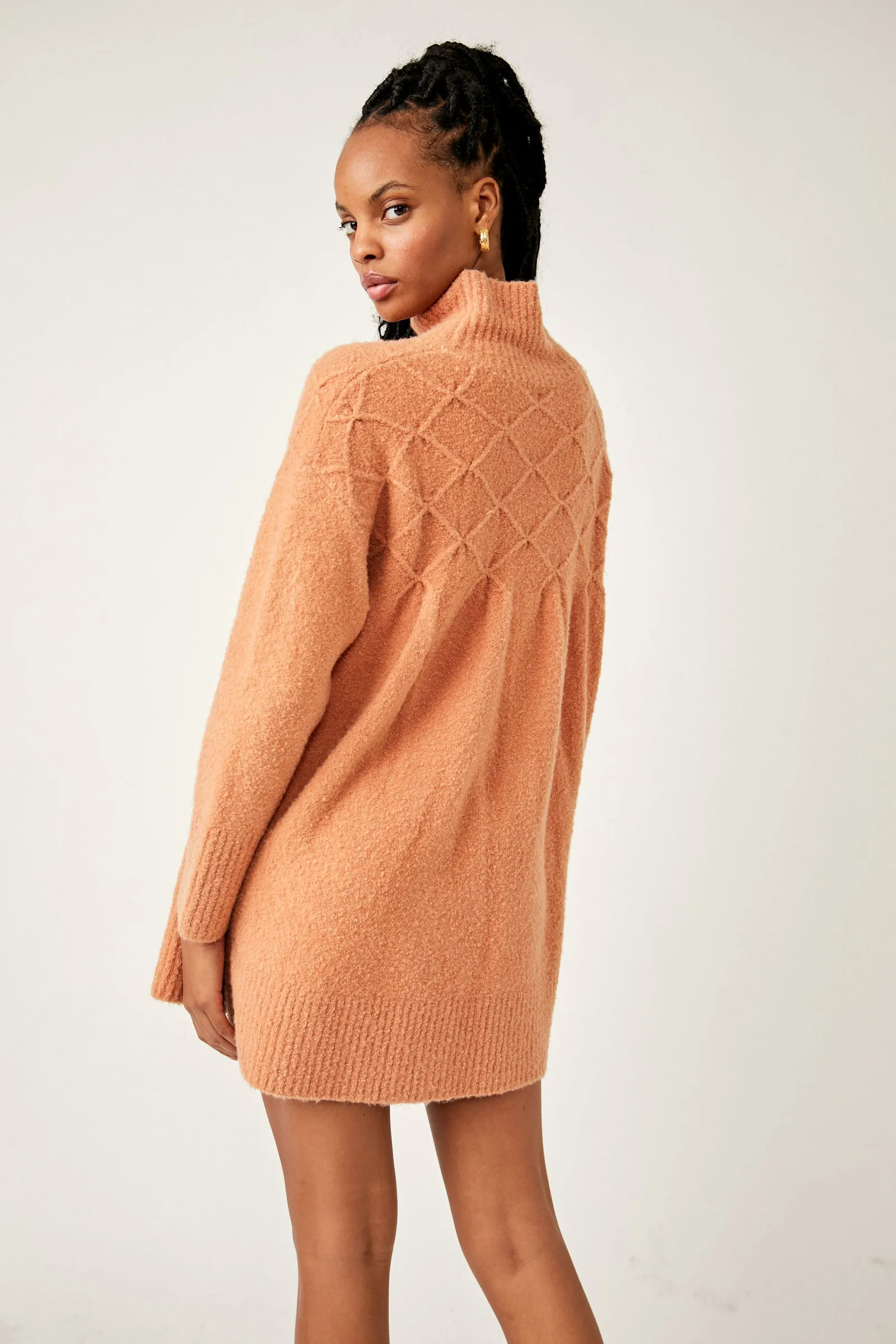 Wool Blend Tunic Sweater Dress