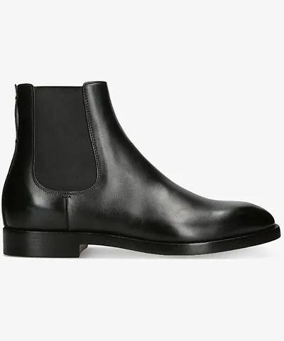 Zegna Men's Black Torino Panelled Leather Chelsea Boots