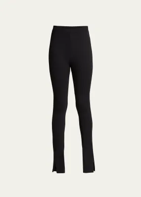 Zip-Cuff Viscose Leggings